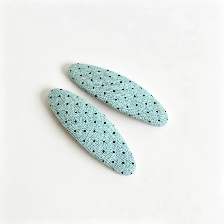 Polka Dot Hair Clip – Mint Green Korean Style Side Bangs Hair Accessory Set