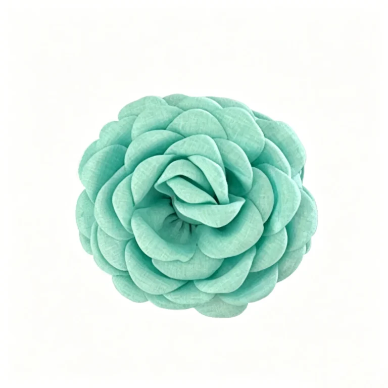 Rose Hair Claw Clip – Large Mint Green Flower Hair Accessory for Wome