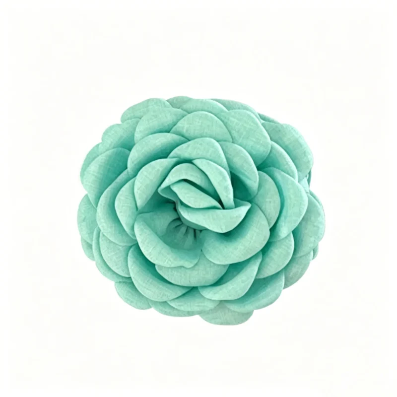 Rose Hair Claw Clip – Large Mint Green Flower Hair Accessory for Wome