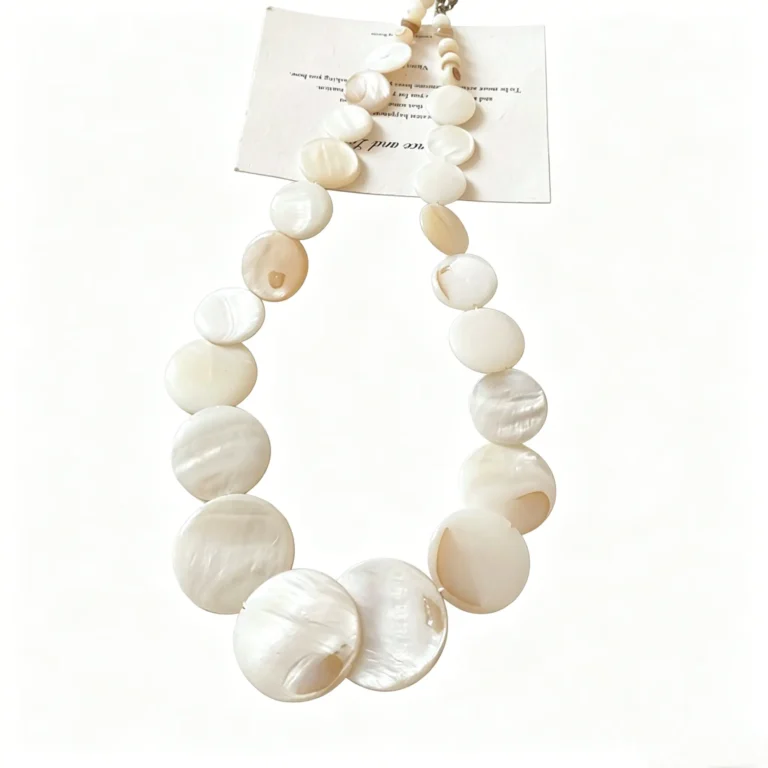 Shell Necklace – White Beach Jewelry Simple Collarbone Chain for Women